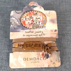 Charm Leather Wrap Bracelet Create Crystal's Dragonfly Charms Uplifting Gift